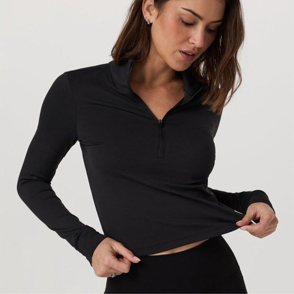 Vuori Studio Half Zip Pullover Black XL Athleisure Performance Top
